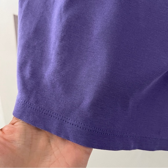 Vintage Y2K 90s Land’s End purple cotton short sleeve tee T-shirt M large - Picture 4 of 7